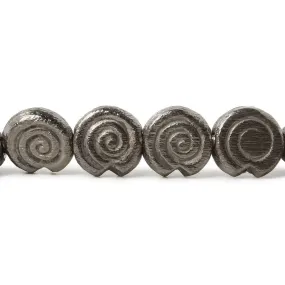 10mm Black Gold plated Copper brushed Spiral Beads 8 inch 21 pieces