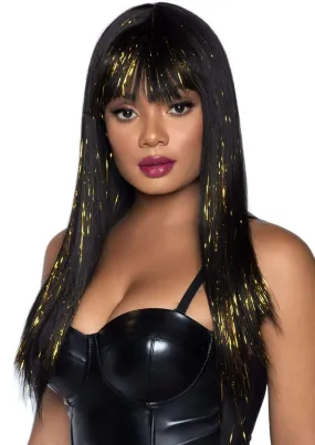 24" Tinsel Wig with Bang