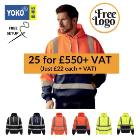 25 For £550 Yoko Hi-Vis Pull Over Hoodie Bundle Deal