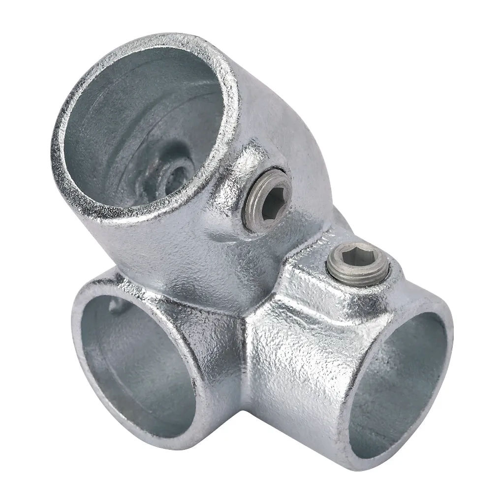 321LC Middle Left Hand Sloping Down Side Outlet Elbow 30-45° To Suit 42.4mm Tube