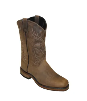 Abilene Boots Mens 11in Square Toe Stockman Dakota Leather Cowboy Boots