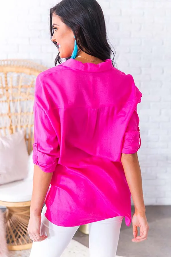 Adored By All Shift Tunic in Bubblegum Pink