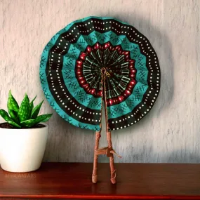 African Hand fan - Ankara print Hand fan - Bagyina - Red