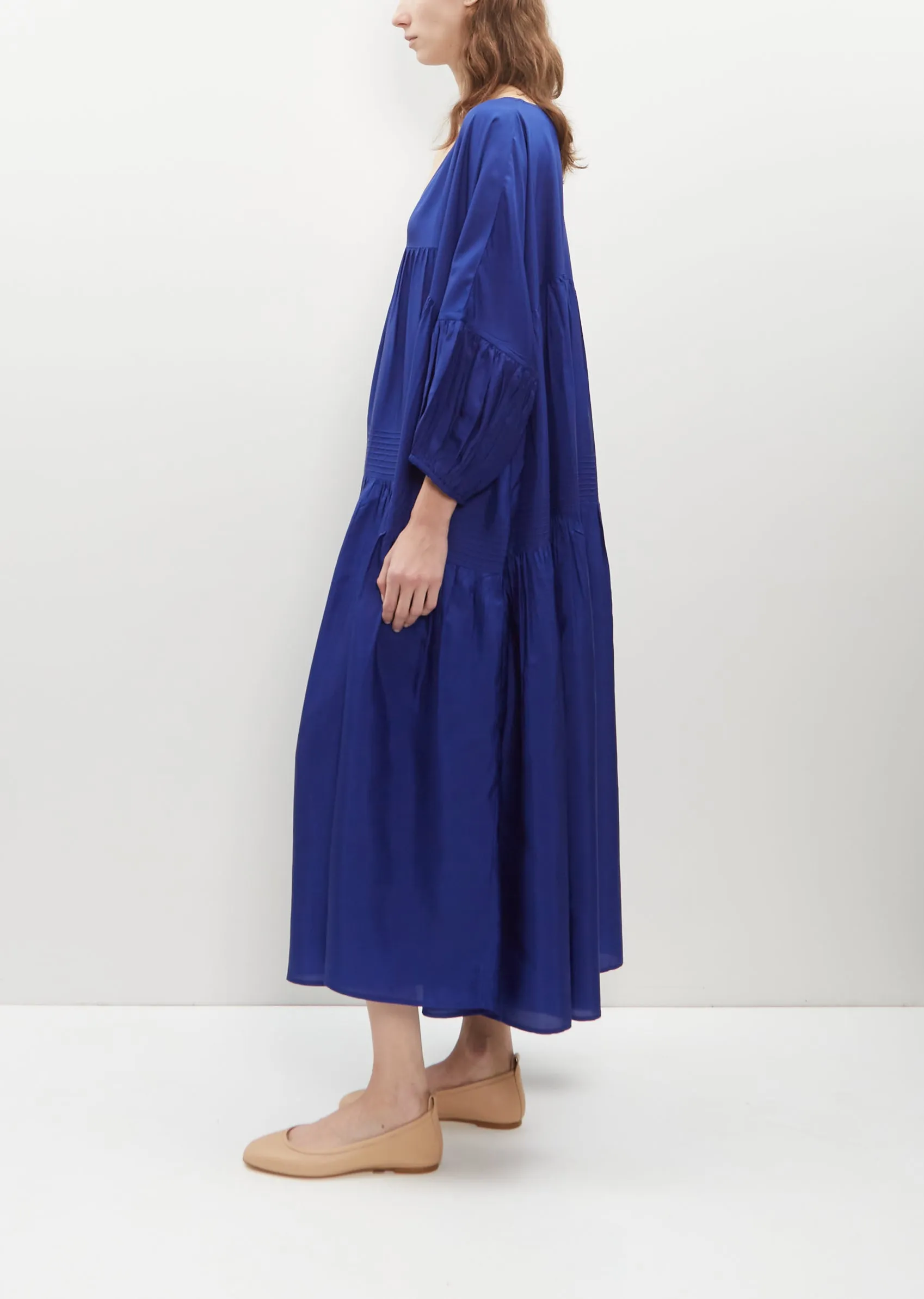 Airi Silk Habotai Maxi Dress — Ultramarine