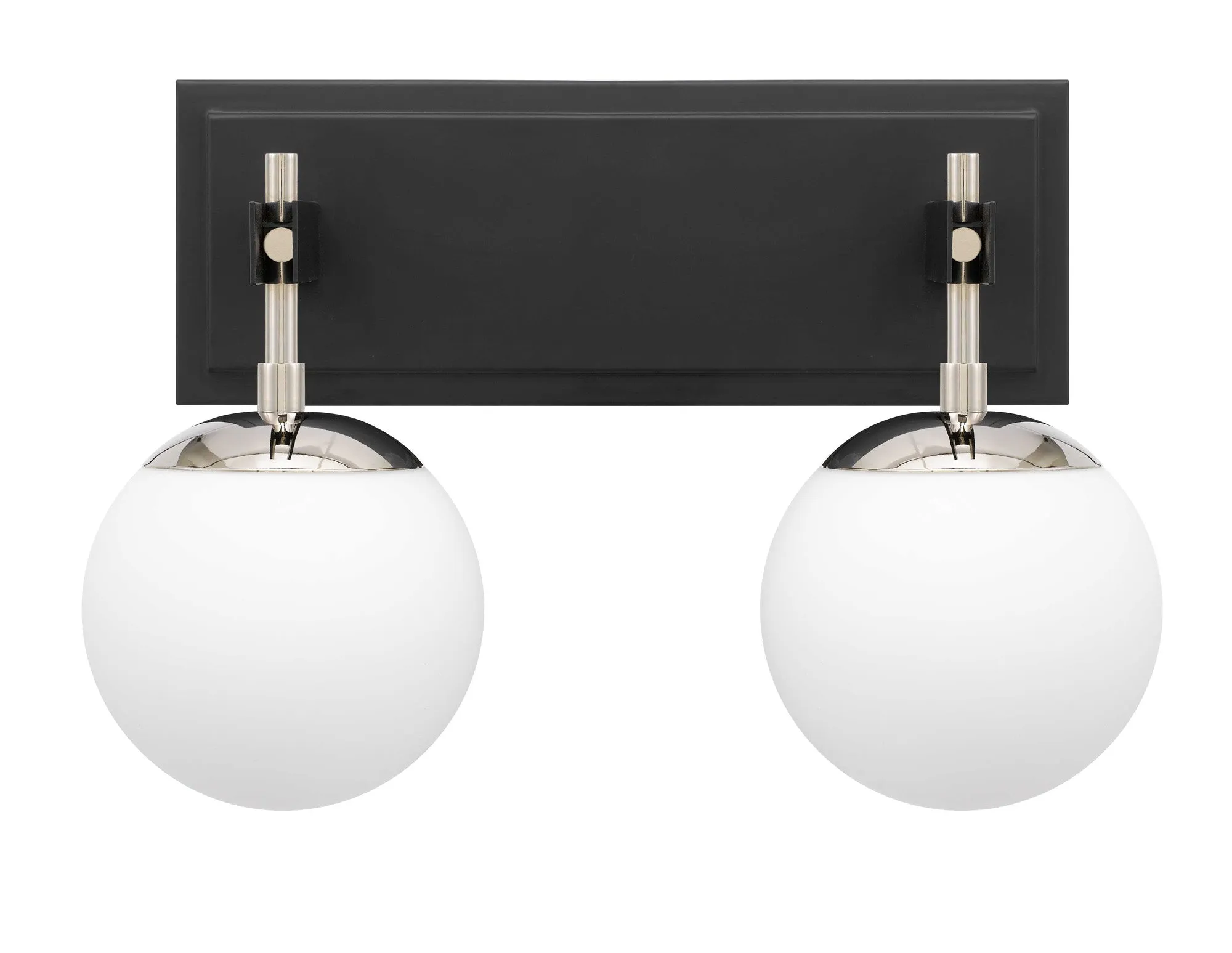 Allie 352B02BLPN 2-Light Vanity Light - Black/Polished Nickel