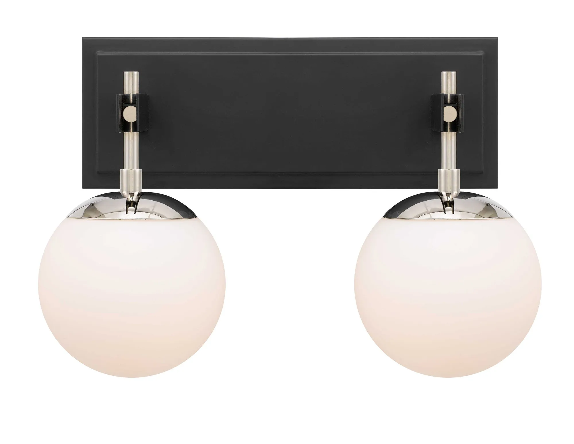 Allie 352B02BLPN 2-Light Vanity Light - Black/Polished Nickel