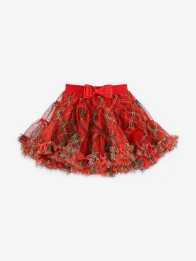 Angels Face Baby Girls Kitty Tartan Tutu in Red