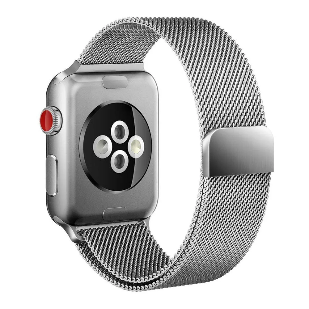 Apple Watch (38/40/SE/41MM) Tech-Protect Milanese Rustfri Stål Rem - Sølv