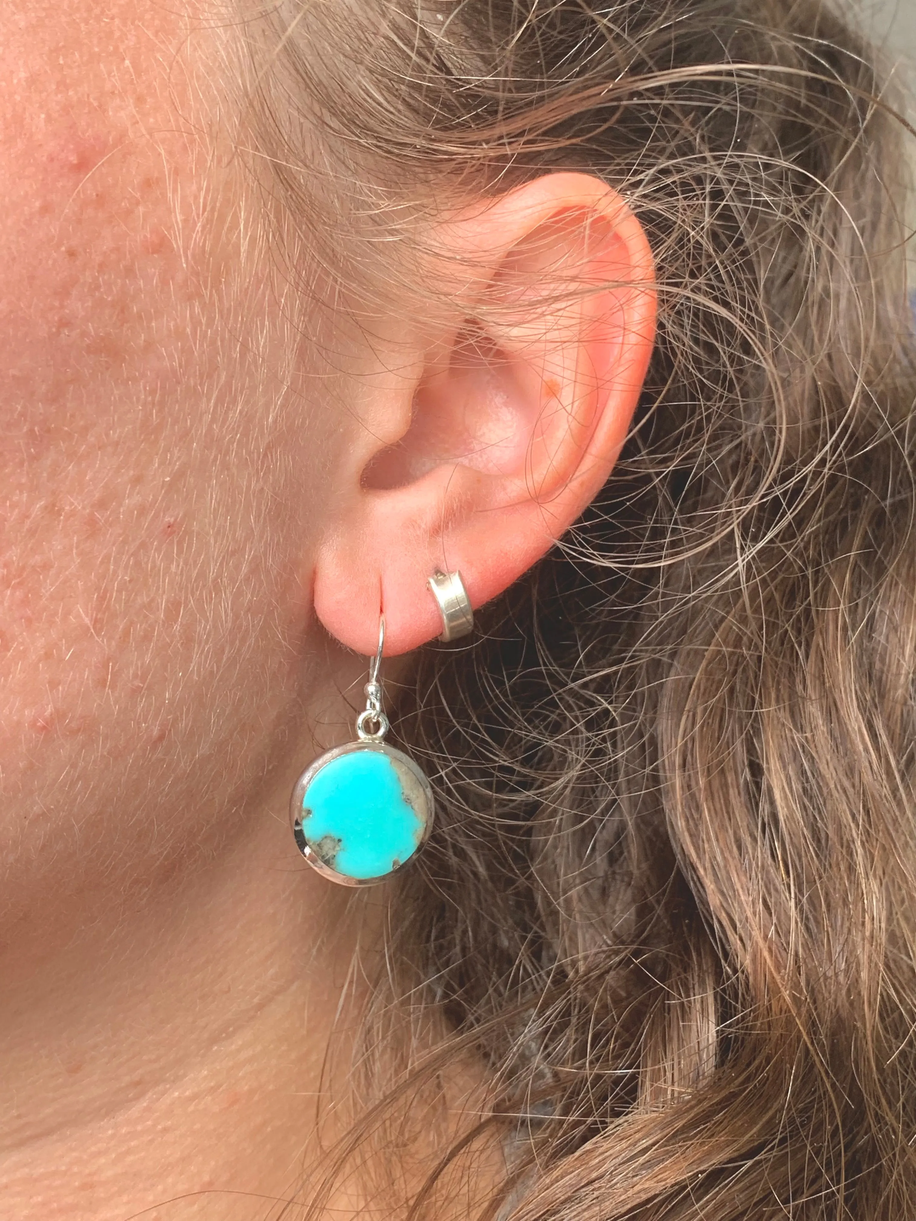 Arizona Turquoise Naevia Earrings - Round