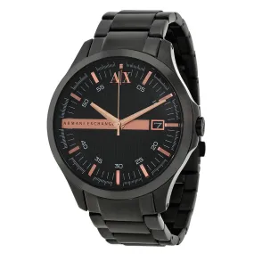 Armani Exchange Black Dial Black Ion-plated Men's Watch AX2150