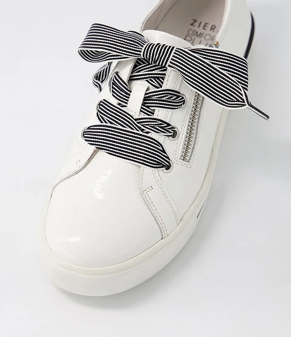 Audry (White/Black Wrinkle Patent)