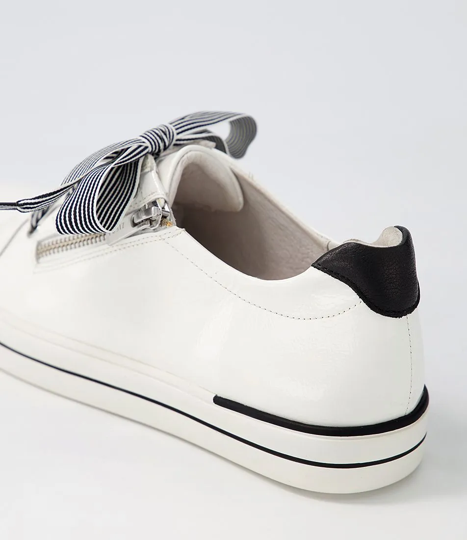 Audry (White/Black Wrinkle Patent)