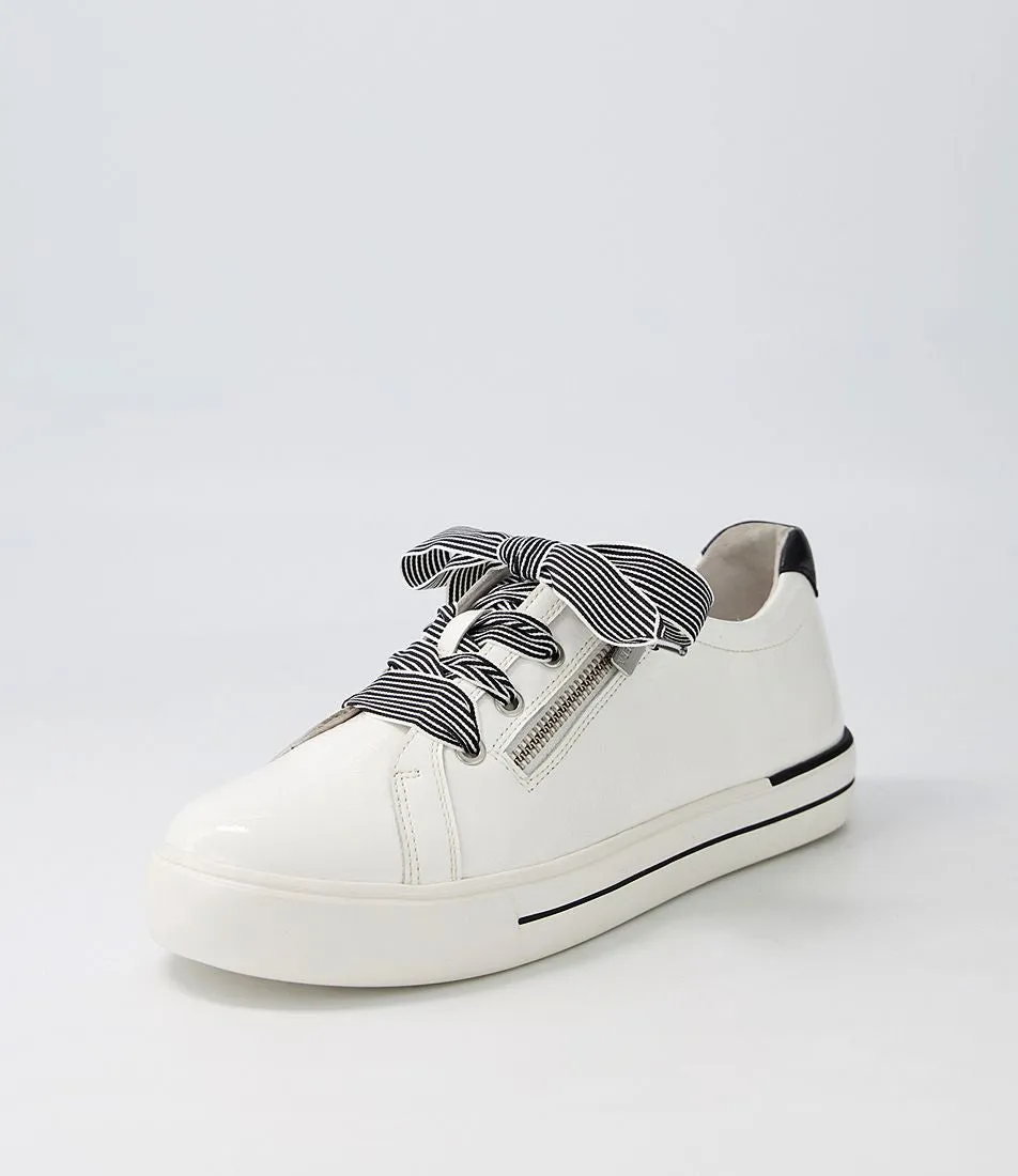 Audry (White/Black Wrinkle Patent)