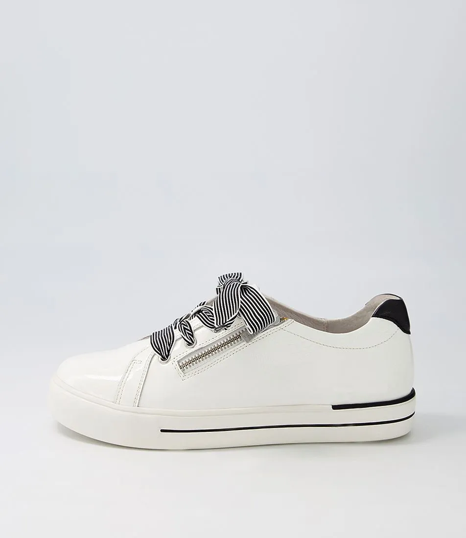 Audry (White/Black Wrinkle Patent)