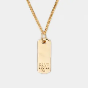 Baby Lion Tag Necklace in Gold