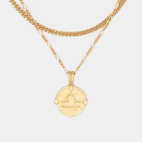 Baby Zodiac Combo Necklace in Gold for Her