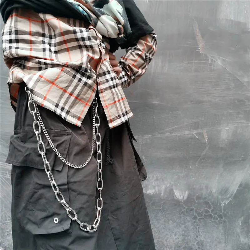 Badass Double Mens Silver Long Wallet CHain Pants Chain jeans chain jean chain For Men