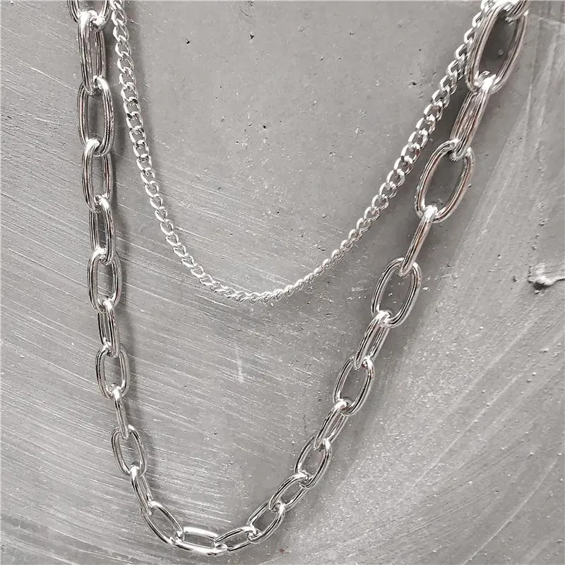 Badass Double Mens Silver Long Wallet CHain Pants Chain jeans chain jean chain For Men