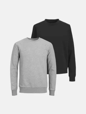 Basic Crewneck Sweat (herre) - Pakketilbud (2 stk.)