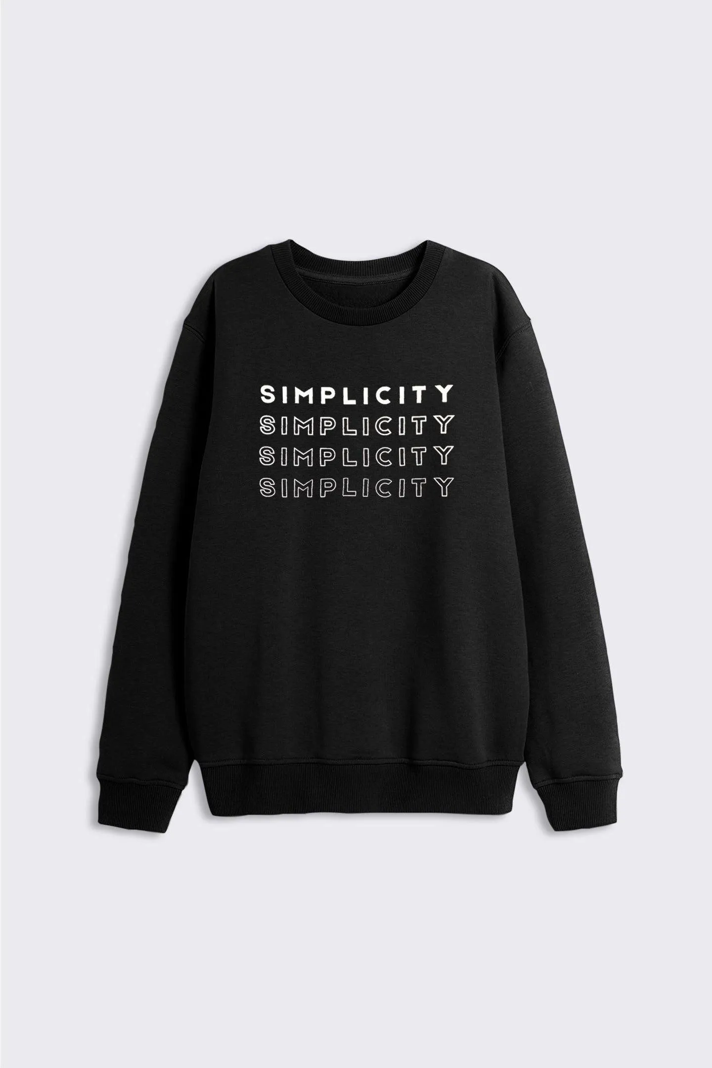 Black Printed Sweatshirt