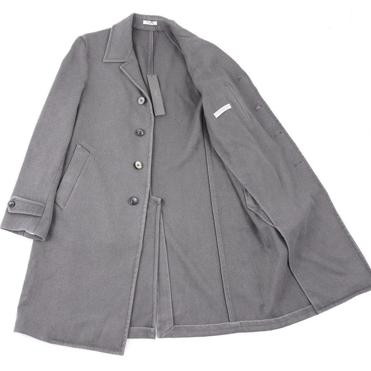 Boglioli Garment-Washed Wool Overcoat