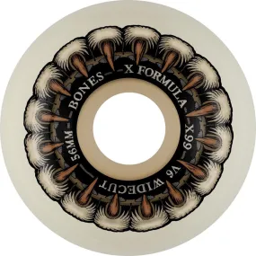 Bones X-Formula V6 Widecut 99A Grippin Wolf Skate Wheels