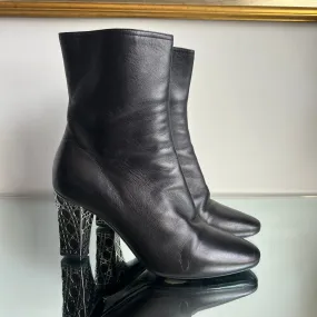 Bota Christian Dior Couro Preto Cannage