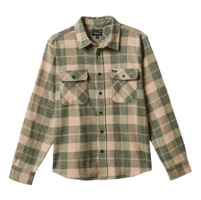 BOWERY STRETCH WATER RESISTANT FLANNEL TREKKING GREEN OATMILK