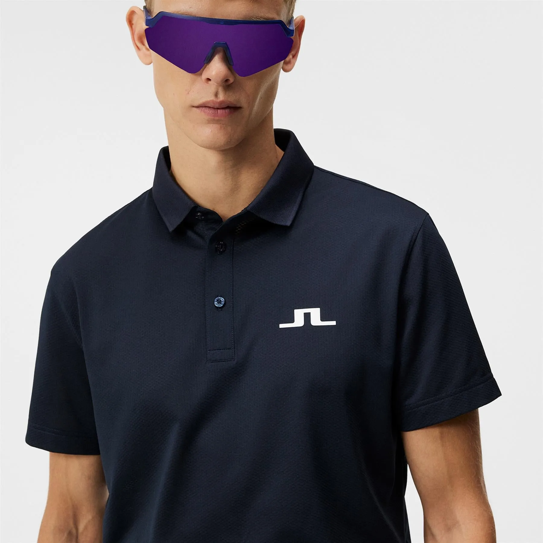 Bridge Regular Fit Tech Mesh Polo JL Navy - SS24