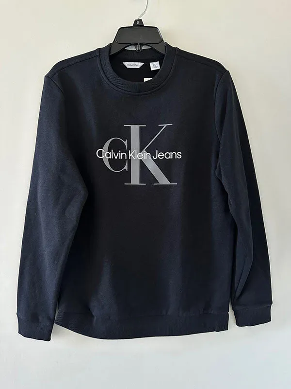 Calvin Klein Men's Monogram Crewneck Sweatshirt Black Beauty 40GC200 001