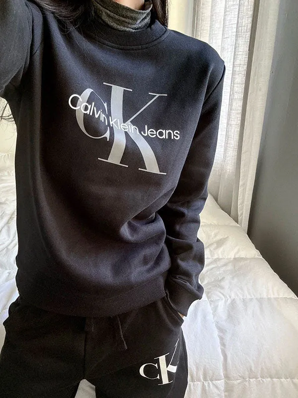 Calvin Klein Men's Monogram Crewneck Sweatshirt Black Beauty 40GC200 001