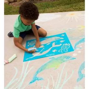 ChalkScapes - Ensemble de pochoirs et craies Under The Sea