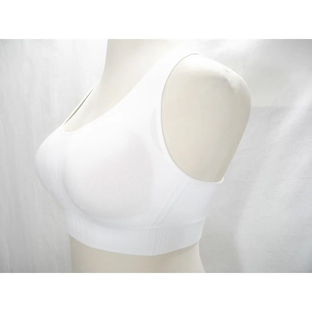 Champion N9169 9169 Wire Free Racerback Sports Bra Size SMALL White