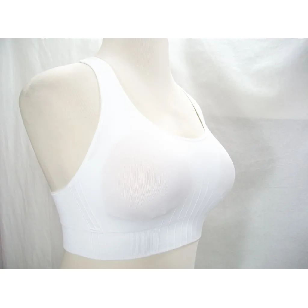 Champion N9169 9169 Wire Free Racerback Sports Bra Size SMALL White