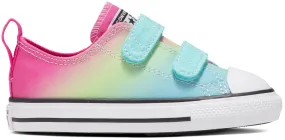 Converse Toddler Chuck Taylor All Star 2V Low Top Easy-On Bright Ombre Triple Cyan/Chaos Fuchsia