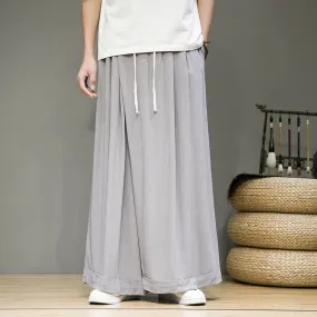 Cotton And Linen Casual Straight Pants