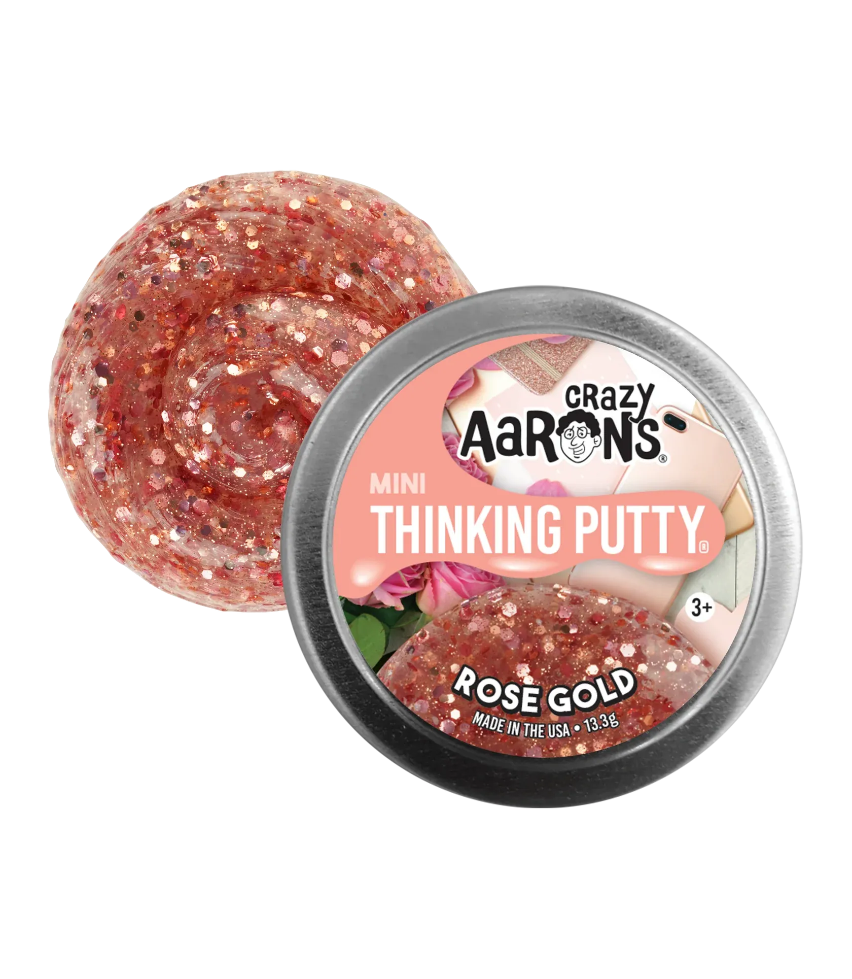 Crazy Aaron's Thinking Putty - Rose Gold Mini Tin 0.47oz