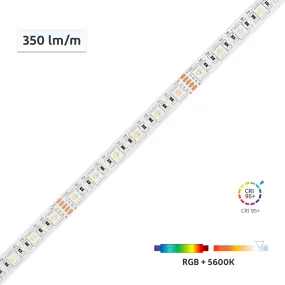 CRI-MAX CRI 95  4-in-1 RGBW LED Flexible Strip 5600K - 60 LEDs/m- 5m/Reel