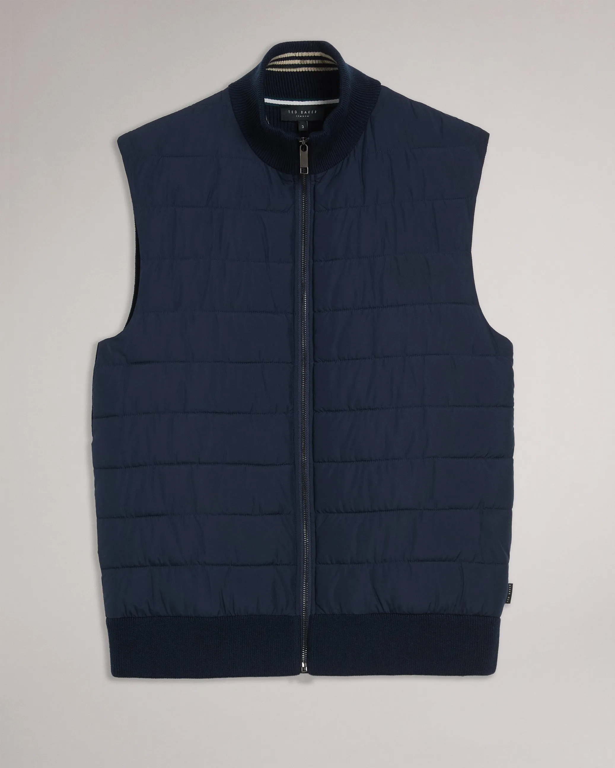 Dejas Wadded Funnel Neck Gilet Navy