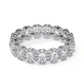 Diamond Eternity Band Ring with Halo, 2.93 CT