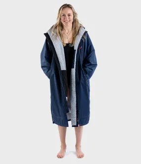 Dryrobe Advance Long Sleeve Changing Robe - Navy and Grey