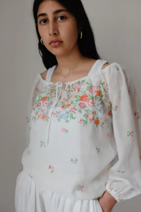 FLORAL VINTAGE LUCID BLOUSE