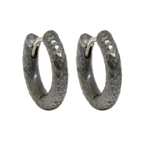 Forged Infinity Silver Hoop Earrings 15mm - Discontinued