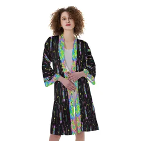 Glitchy Satin Robe