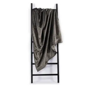 Harper Charcoal Grey & Morning Mist Fabric Throw