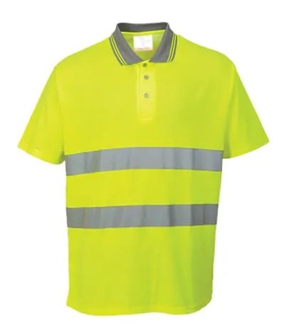 HI Viz Short Sleeve Polo Shirt Ris 3279 Portwest S171 high viz polo