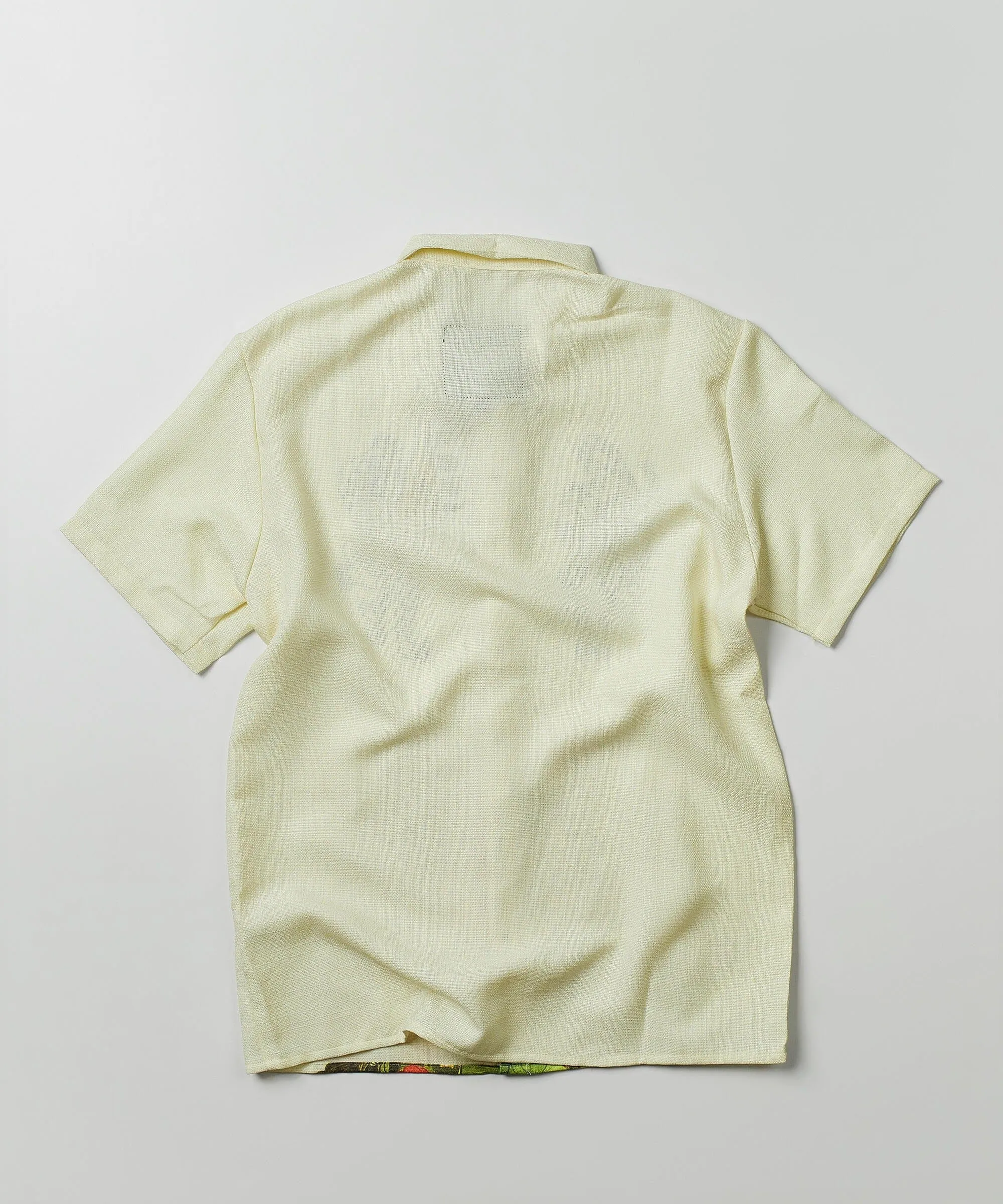 Kamikaze Linen Texture Button Down Short Sleeve Shirt - Tan