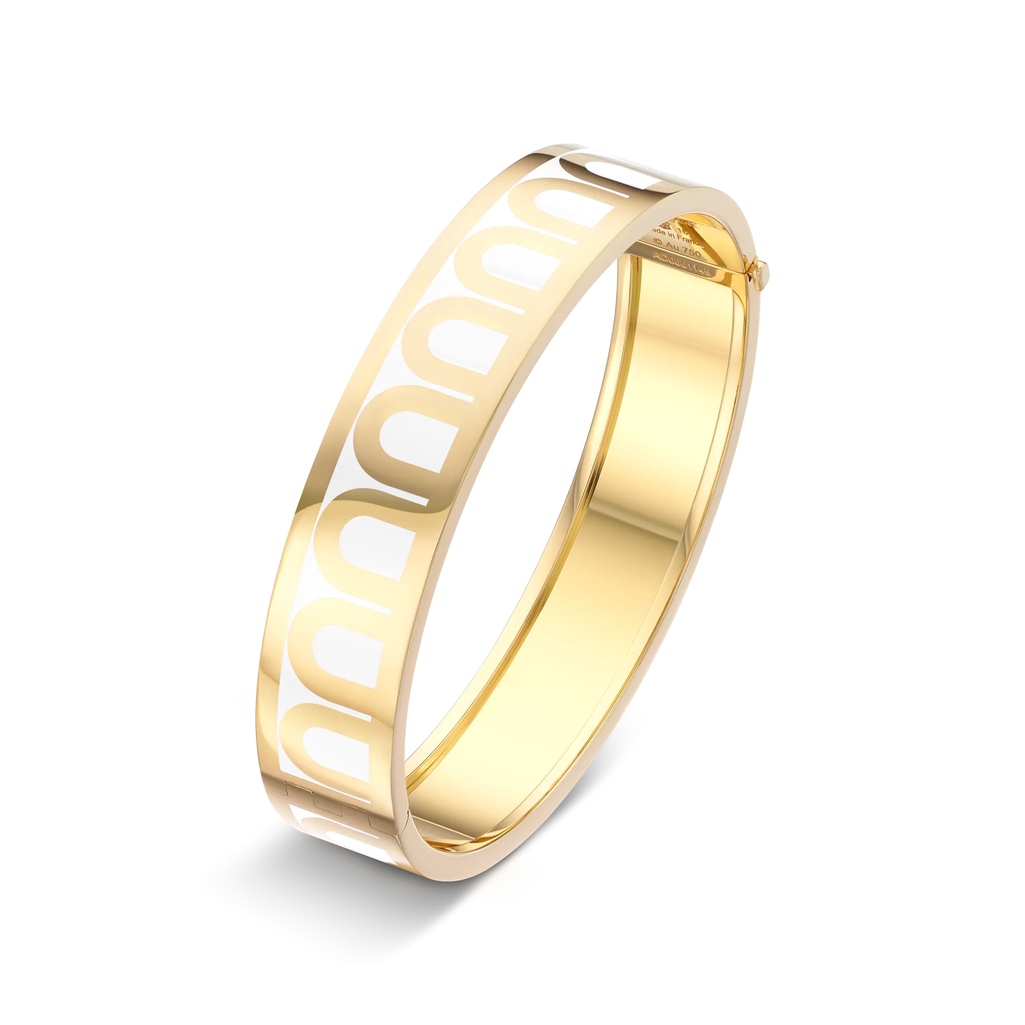 L'Arc de DAVIDOR Bangle GM, 18k Yellow Gold with Lacquered Ceramic