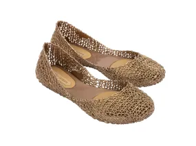 Melissa Campana Papel AD Gold Flat Ballerinas For Women