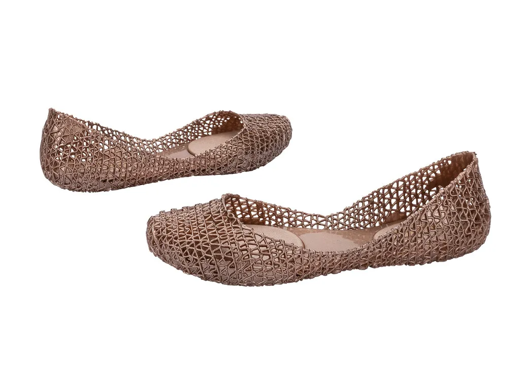 Melissa Campana Papel AD MetallIc Rose Ballerinas